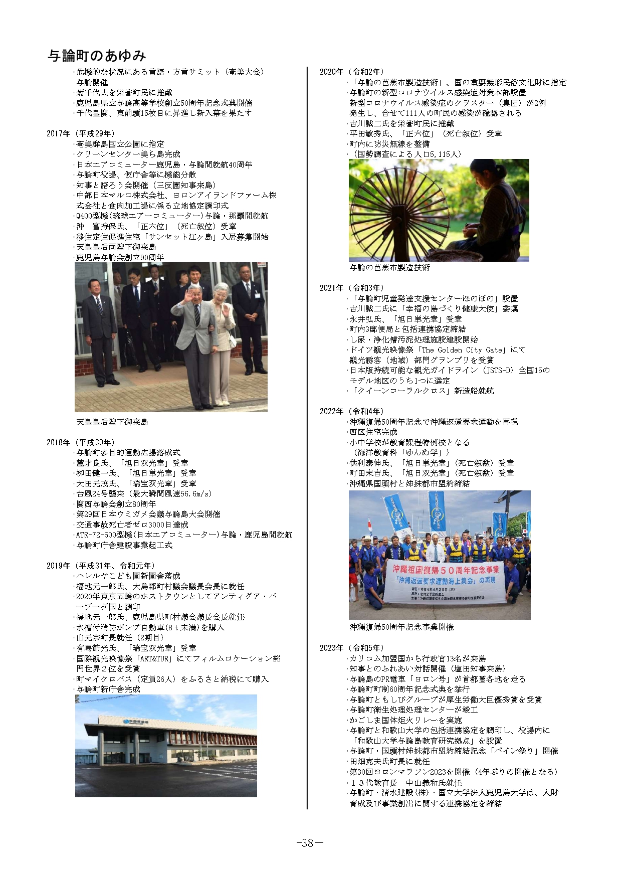 09.与論町のあゆみ（令和6年度町勢要覧より引用）